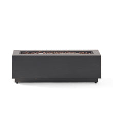 Load image into Gallery viewer, RECTANGULAT IRON FIRE PIT-50 000BTU WITH TANK HOLDER