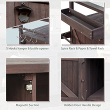 Load image into Gallery viewer, K&amp;K Outdoor Kitchen Island, Rolling Bar Cart &amp; Storage Cabinet