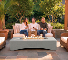 Load image into Gallery viewer, 56' Propane Fire Pit Table - Rectangular Outdoor Gas Fire Pit