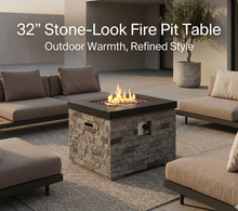 Load image into Gallery viewer, 32-Inch Outdoor Fire Pit Table
