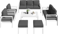 Load image into Gallery viewer, Modern Aluminum Patio Furniture Set with Cushions and Table