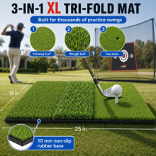 Load image into Gallery viewer, YUNIC Golf Driving Cage with Metal Frame and Simulator Impact Screen