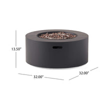 Load image into Gallery viewer, Alora Modern 32-Inch 40K BTU Round Iron Propane Fire Pit (SAK29102)