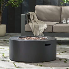 Load image into Gallery viewer, Alora Modern 32-Inch 40K BTU Round Iron Propane Fire Pit (SAK29102)