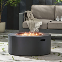 Load image into Gallery viewer, Alora Modern 32-Inch 40K BTU Round Iron Propane Fire Pit (SAK29102)