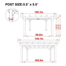 Load image into Gallery viewer, Alora Premium Outdoor Cedar Wood Pergola With Slatted Roof (SAK87024)