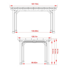 Load image into Gallery viewer, Alora Premium Outdoor Cedar Wood Pergola With Slatted Roof (SAK87024)