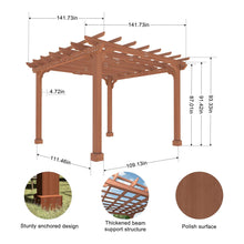 Load image into Gallery viewer, Alora Premium Outdoor Cedar Wood Pergola With Slatted Roof (SAK87024)