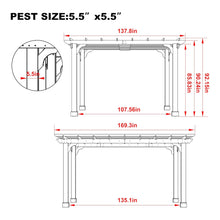 Load image into Gallery viewer, Alora Premium Outdoor Cedar Wood Pergola With Slatted Roof (SAK87024)