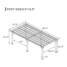 Load image into Gallery viewer, Alora Premium Outdoor Cedar Wood Pergola With Slatted Roof (SAK87024)