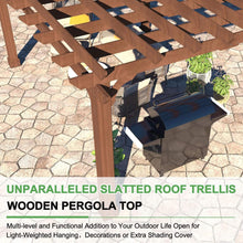 Load image into Gallery viewer, Alora Premium Outdoor Cedar Wood Pergola With Slatted Roof (SAK87024)