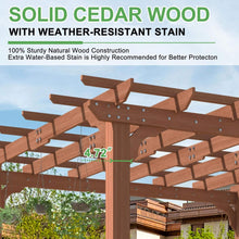 Load image into Gallery viewer, Alora Premium Outdoor Cedar Wood Pergola With Slatted Roof (SAK87024)