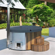 Load image into Gallery viewer, SaunaLife Model S4N Premium 6-Person Home Wood-Burning Hot Tub [SL-MODELS4N] (SAK28371)