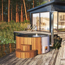 Load image into Gallery viewer, SaunaLife Model S4N Premium 6-Person Home Wood-Burning Hot Tub [SL-MODELS4N] (SAK28371)
