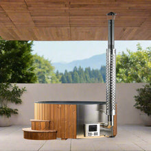 Load image into Gallery viewer, SaunaLife Model S4N Premium 6-Person Home Wood-Burning Hot Tub [SL-MODELS4N] (SAK28371)