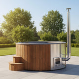 SaunaLife Model S6N 7-Person Soak-Series Home Wood-Burning Hot Tub [SL-MODELS6N] (SAK74815)