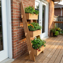 Load image into Gallery viewer, 3-Tier Vertical Cedar Standing Planter Box